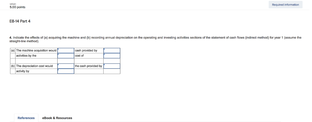 Methods and Interpreting the Impact on Cash Flows LO8-3, 8-7 Schrade Company