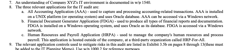 for a complete listing of the relevant application controls 1000.2 AAA Example: