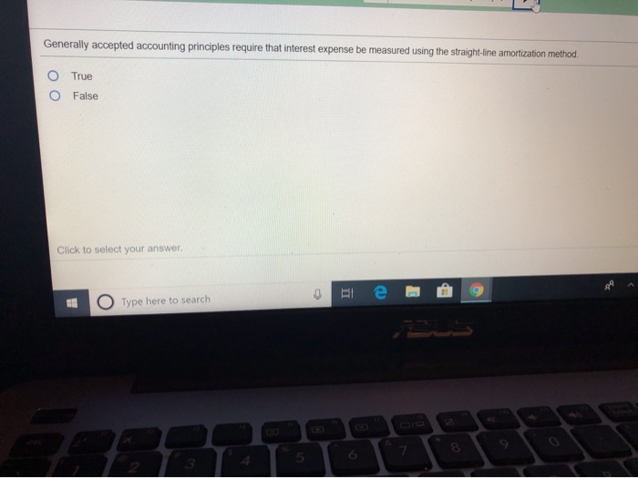  generally accepted accounting principles require that interest expense be measured Generally