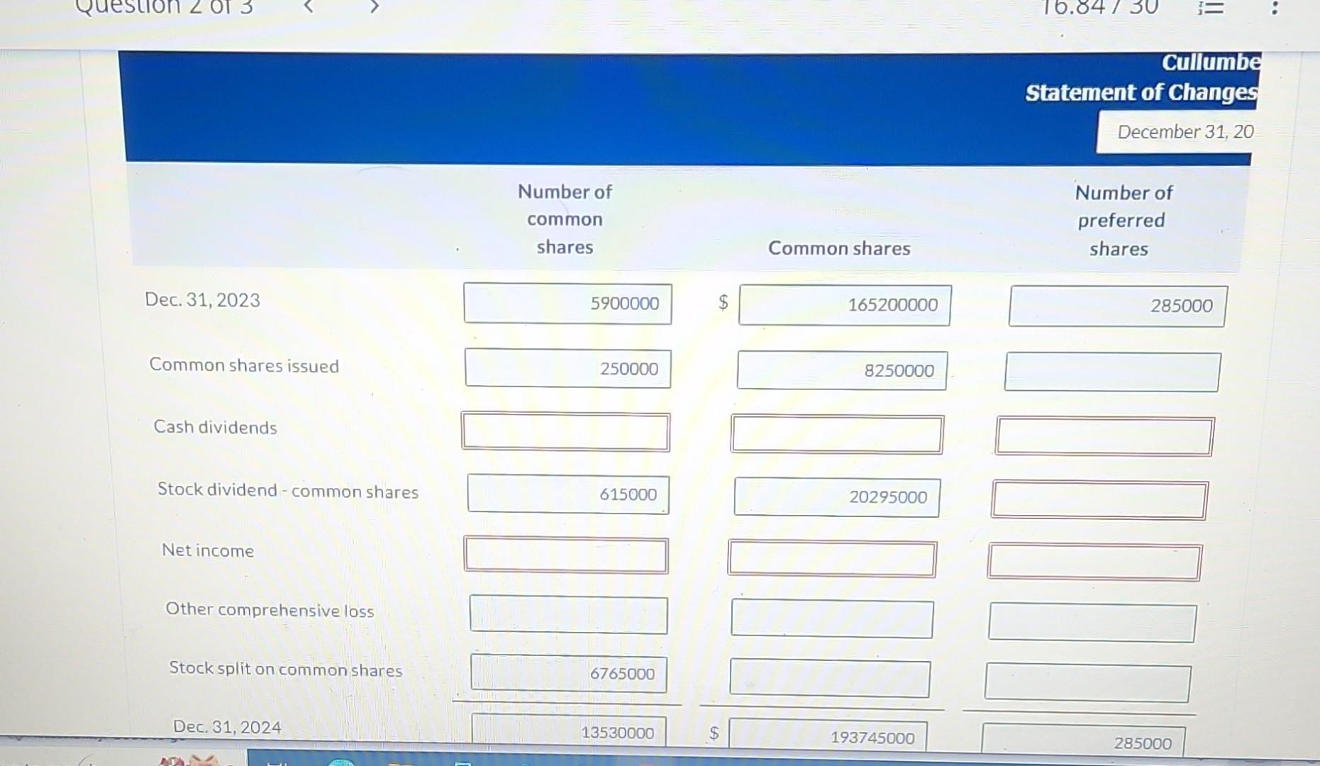 box!!!!!!! Cullumber Shop Ltd. is a mid-sized public company that had been
