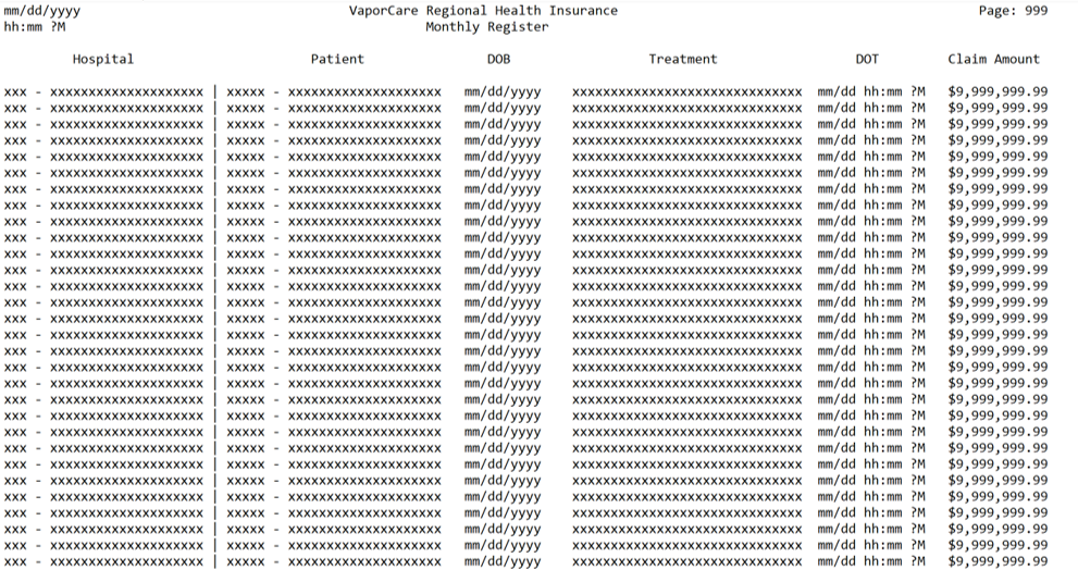 You will create a OpenCOBOL program that will generate a report listing