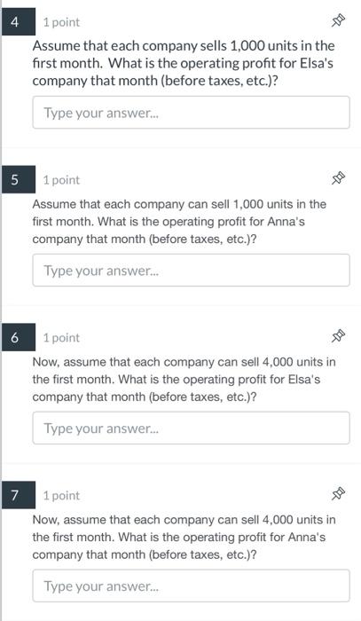 their business models quite differently. Elsa decides to hire assembly workers on