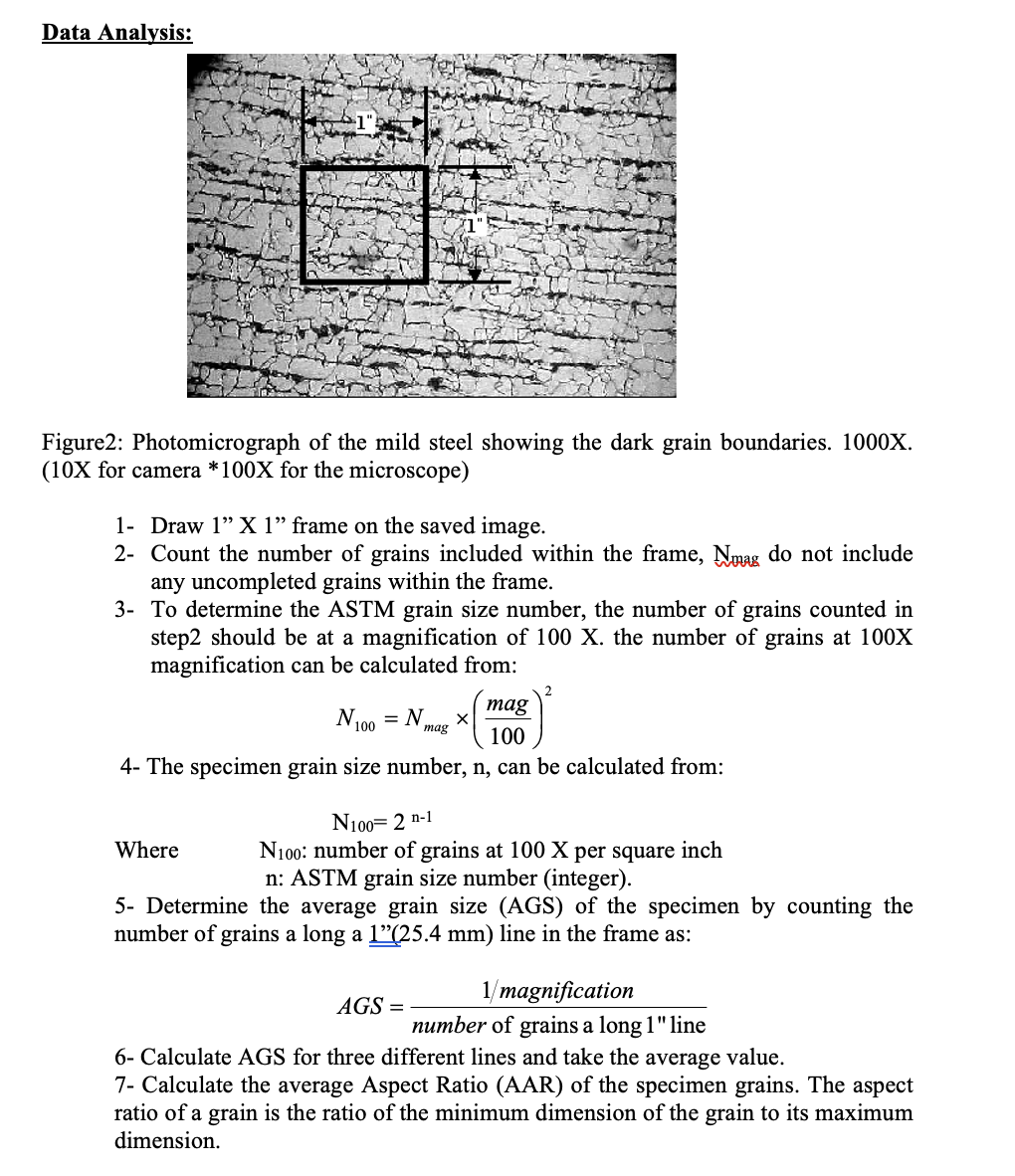  Data Analysis:Data Analy ?**ic. Figure2: Photomicrograph of the mild steel showing