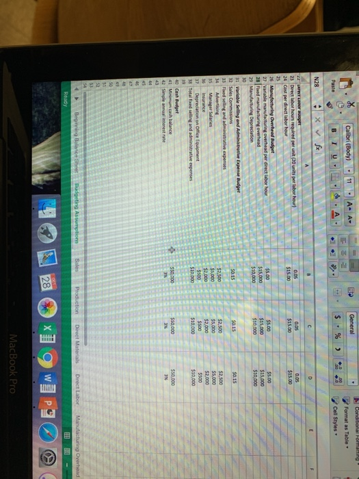 Chapter 8 - Budget Extra Credit Olivia Conradi Formulas Data Review View