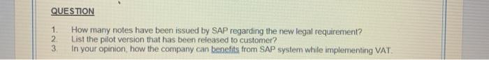  QUESTION 1. 2 3 How many notes have been issued by