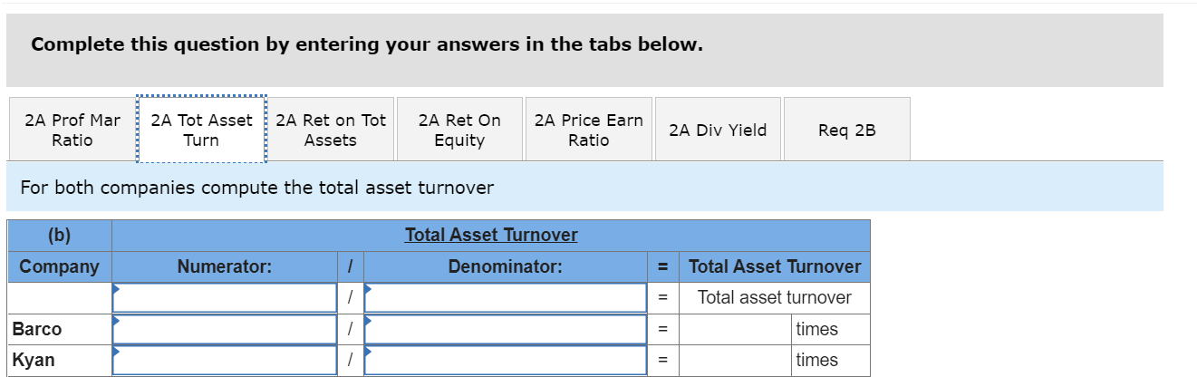 from the financial statements of two companies competing in the same industry