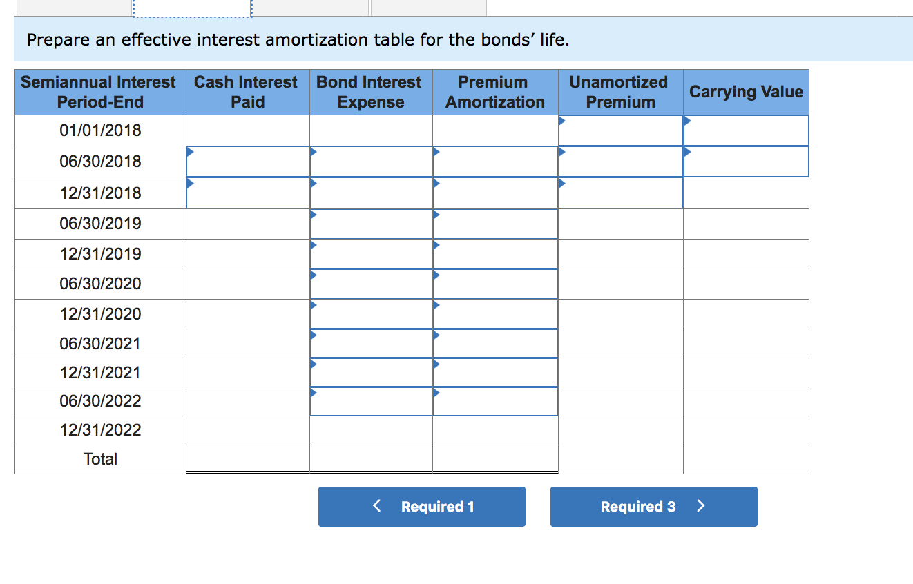 Problem 10-9AB Effective Interest: Amortization of bond premium; computing bond price LO