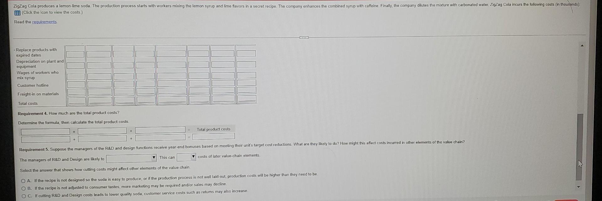flavoring. Rearrangment of plant layout. Bottles. cturing Overhead $ 350 $ 800