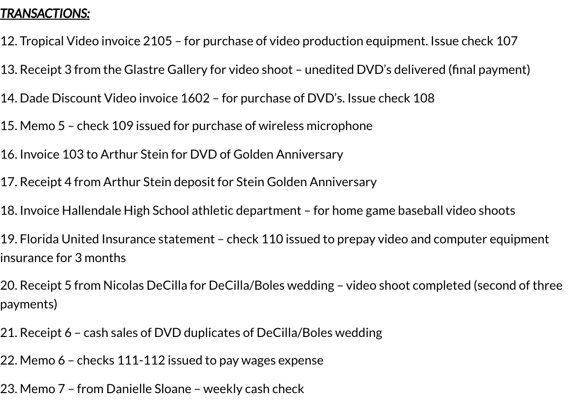 the journal entries, general ledger, and adjusted trial balance. I am not