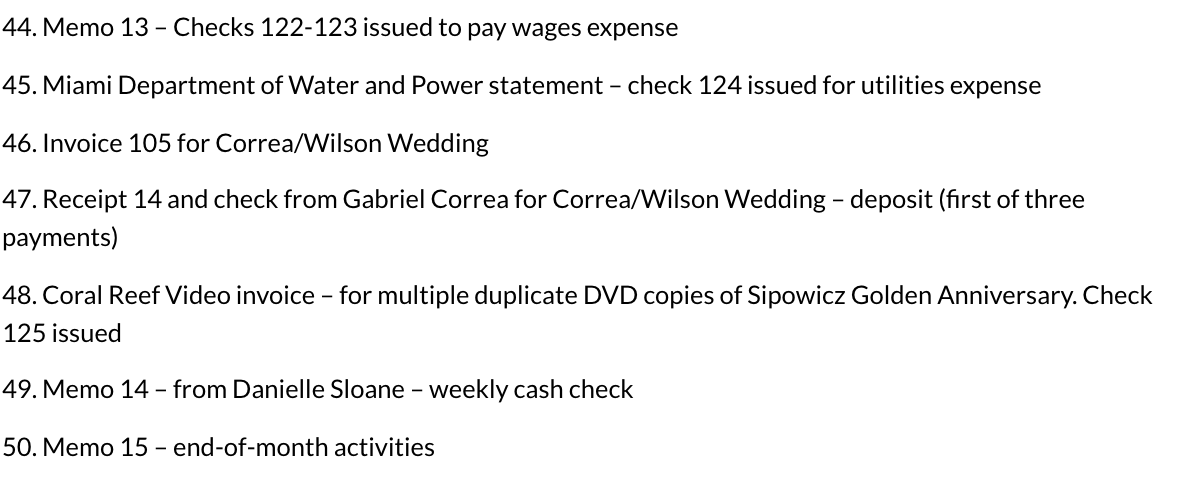 credits and accounts correctly. Guidance would be appreciated, as well as explanations.