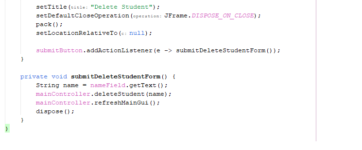 back-end to the front-end. For the Controller classes, follow the books DAO