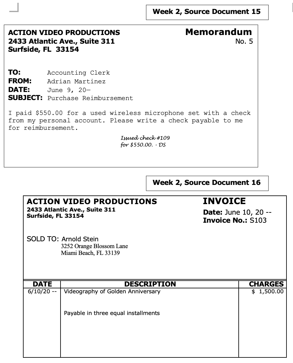 Danny's News Stand - issue check 102 for purchase of all local