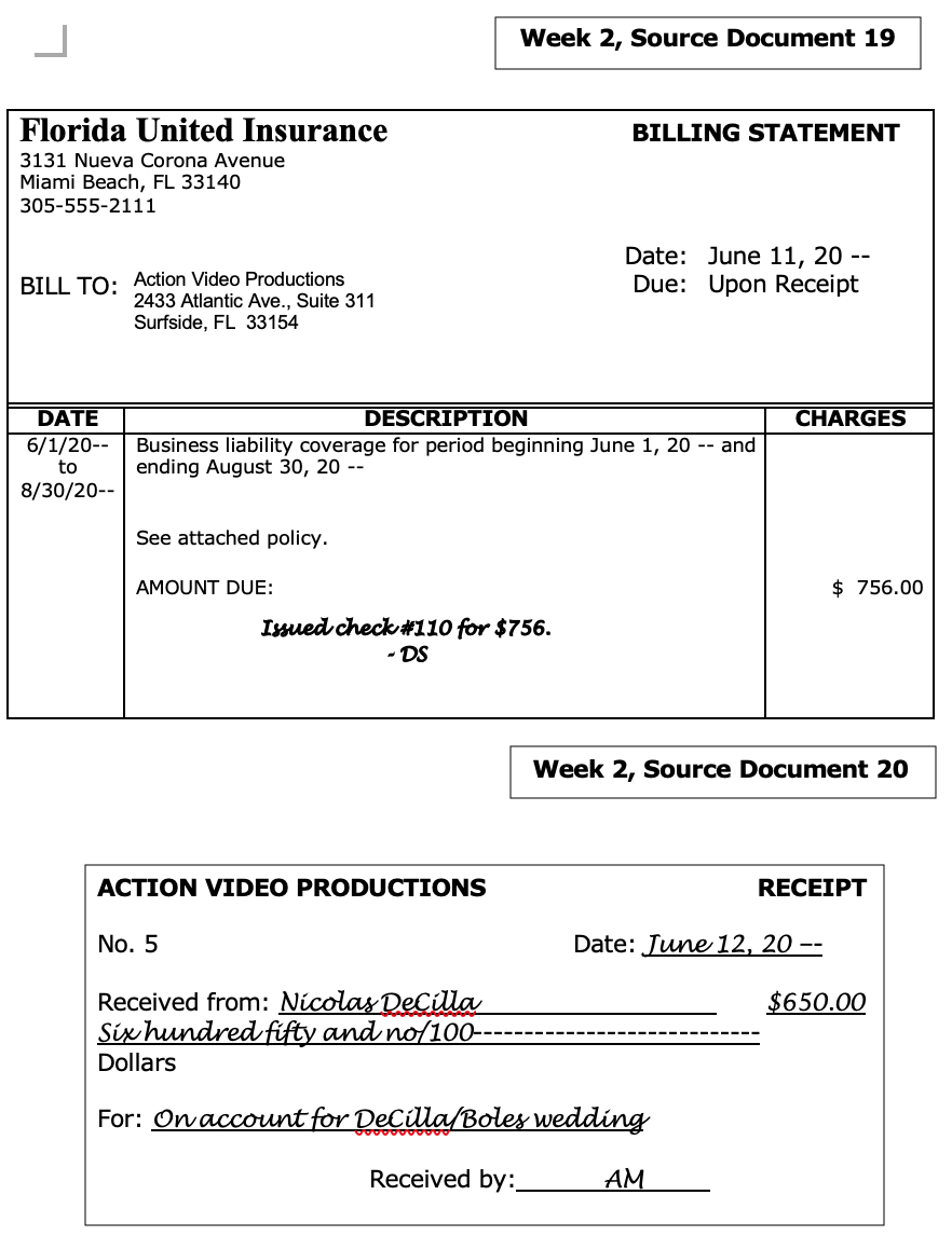 flyers - check 103 5. Memo 2 - from Danielle Sloane -