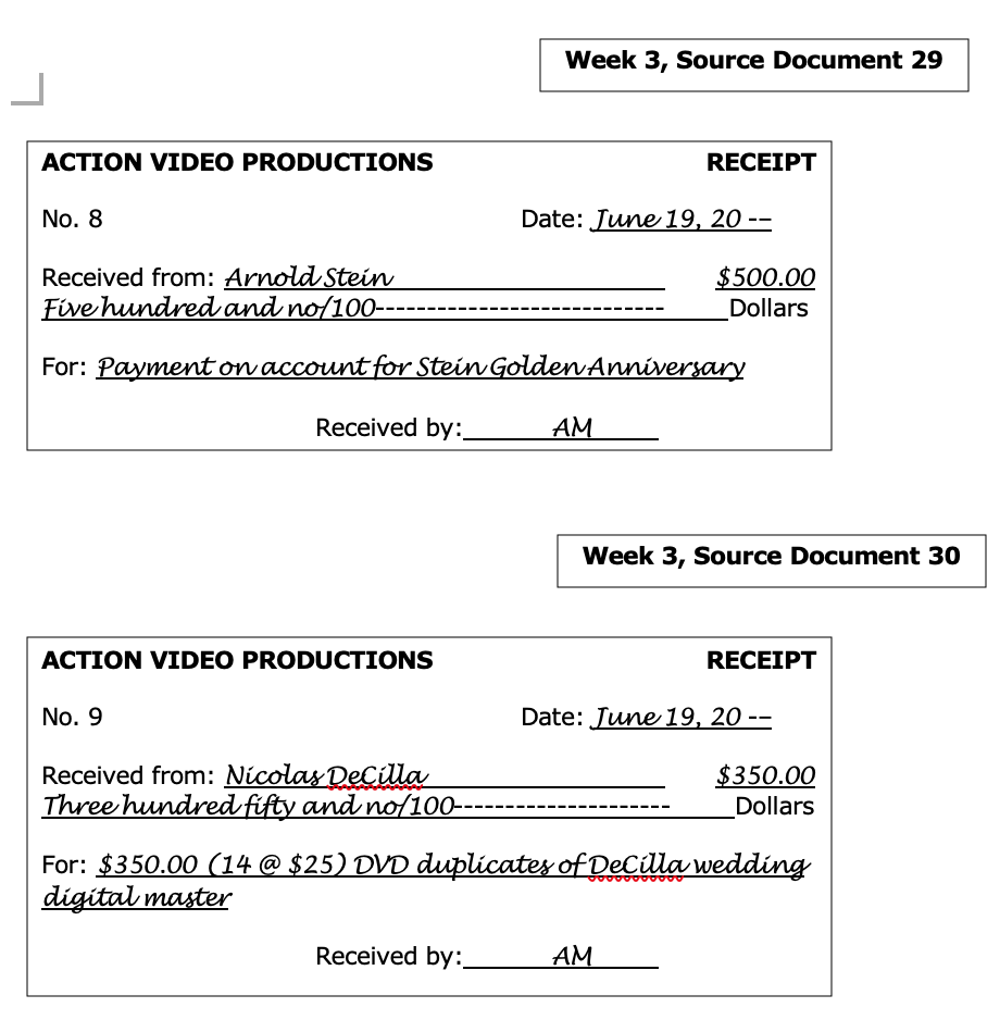 106 9. Invoice 101 to Nicolas DeCilla for DeCilla/Boles wedding. Receipt 1