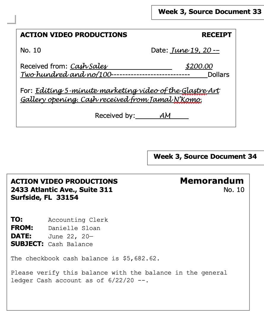 10. Invoice 102 to Glastre Art Gallery for Opening Video Shoot. Receipt