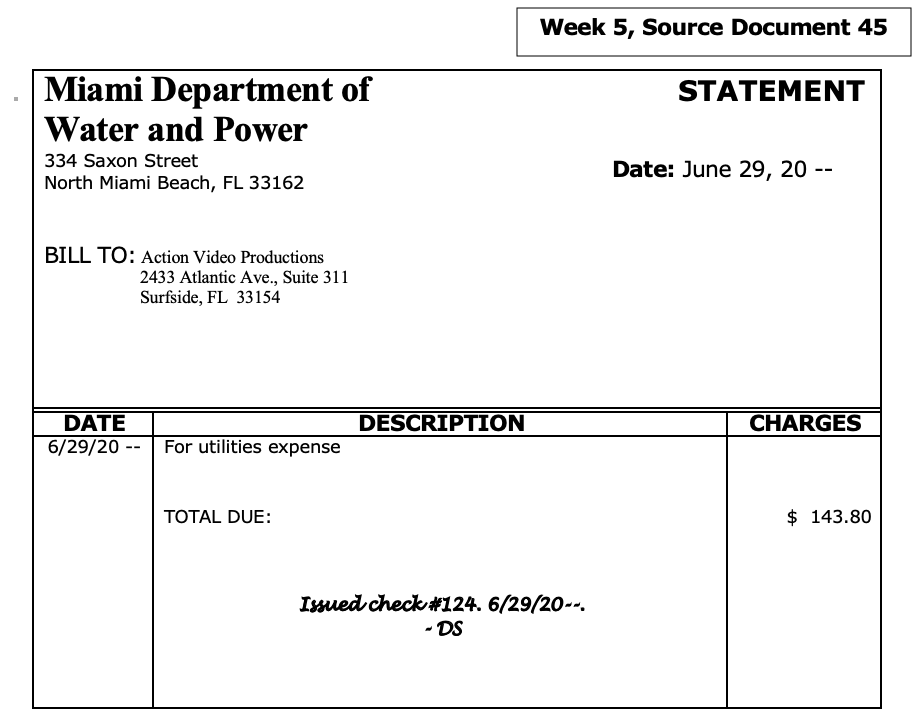 Discount Video invoice 1602 - for purchase of DVD's. Issue check 108