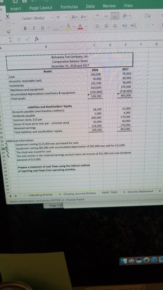 insert Page Layout Formulas Data ReviewView Calibri (Body) 11A A Botswana