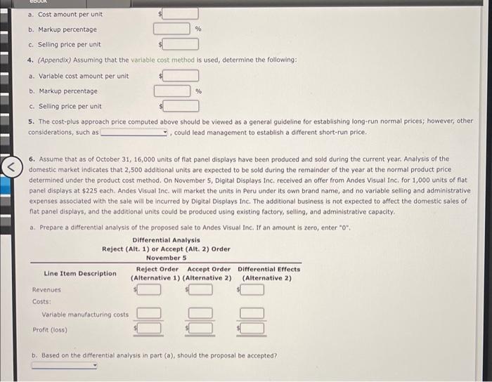 Cost-Plus Approach Methods; Differential Arialysis for Accepting Additional Business Digital Displays Inc.