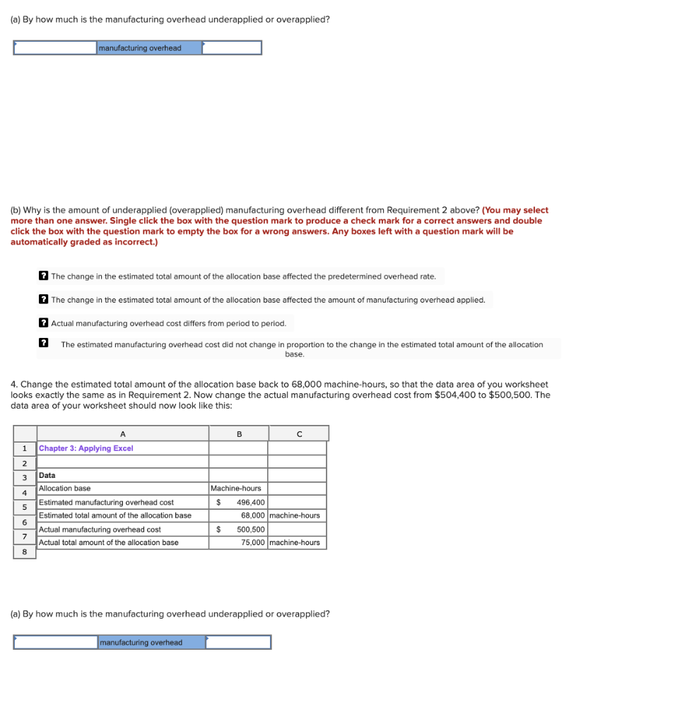 enter formulas in all cells that contain question marks. For example, in
