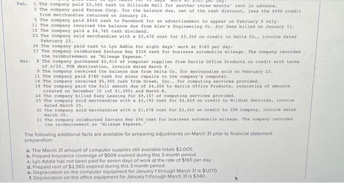 and its list of customers has grown. To accommodate the growth, the