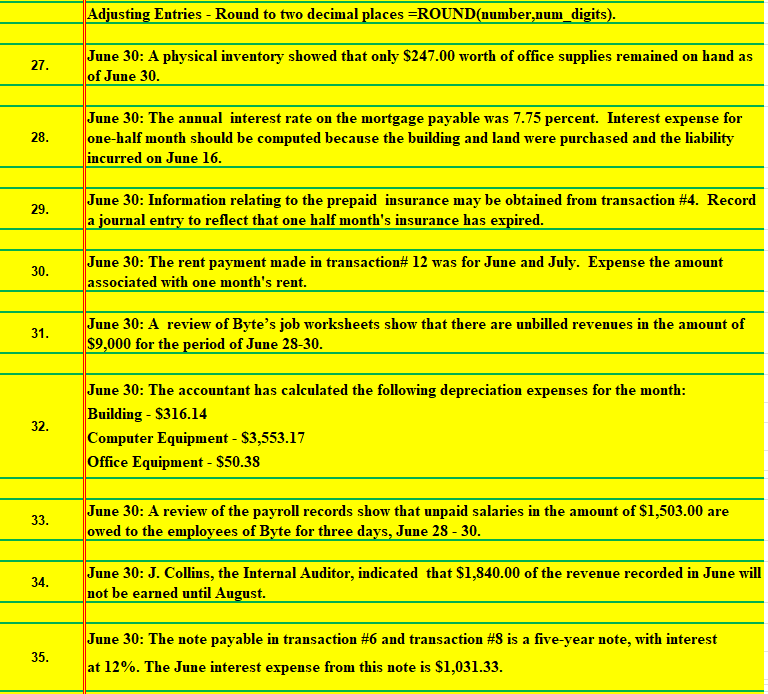 value, 2). Step 3 Using the Worksheet for the Period Ending December