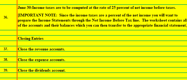 31st as a reference, prepare the Income Statement, Statement of Changes in