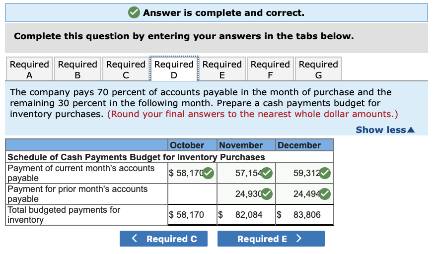 E F G October sales are estimated to be $125,000, of which
