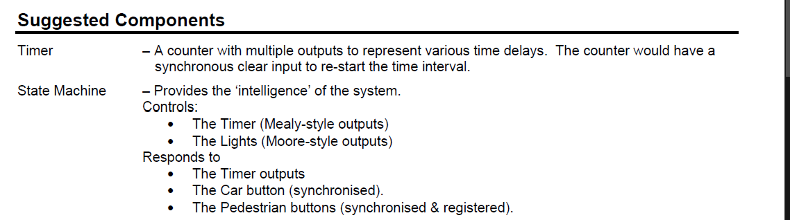 creation of a controller for a traffic T-intersection. The controller is responsible