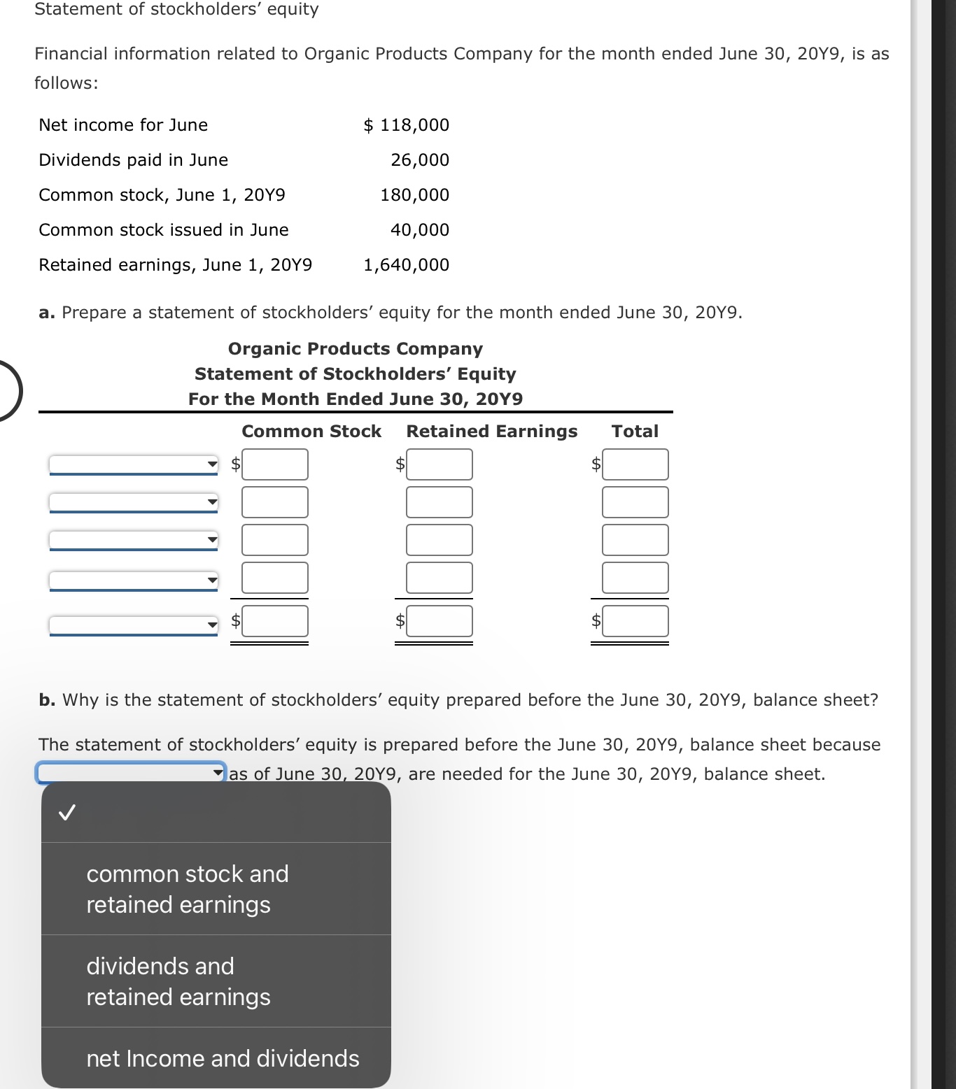 The options for the first five are in a picture below Statement
