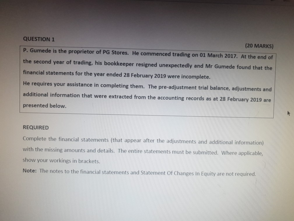 not I will type it in I need to complete the statement