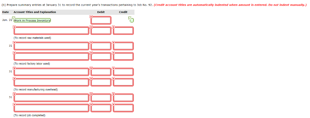 sheet for Ryan Company is shown below For 2,000 Units ectManufacturing Job