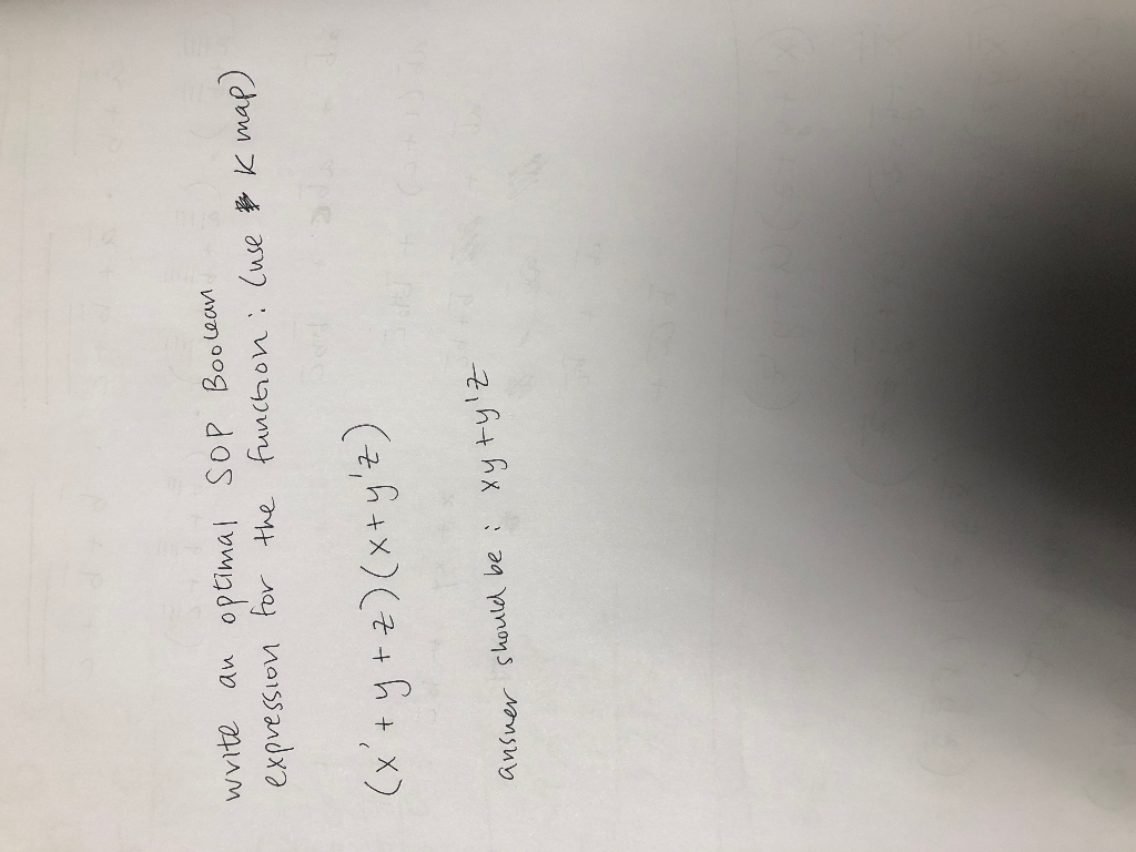 write an expression optimal for the SOP Boolean function iluse k