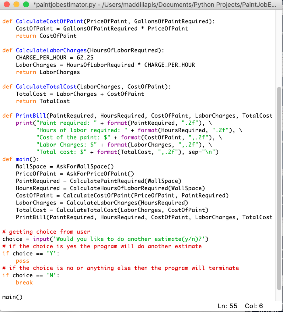 what I'm doing wrong. I have included my code I wrote. Also,