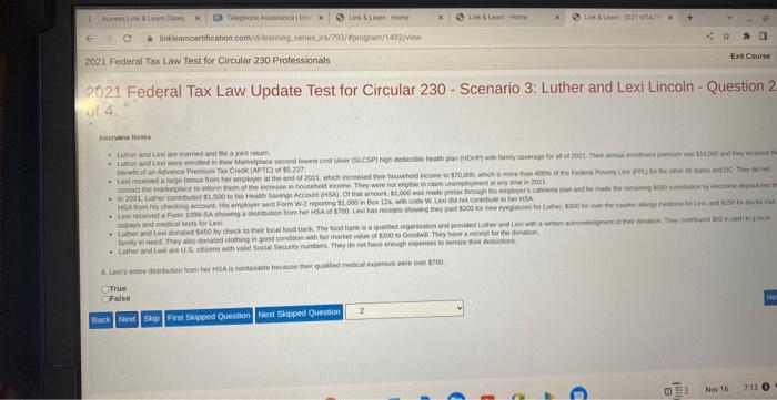 m21 Hnieral rag Circular 230 Protessna's Federal Tax Law Update Test for