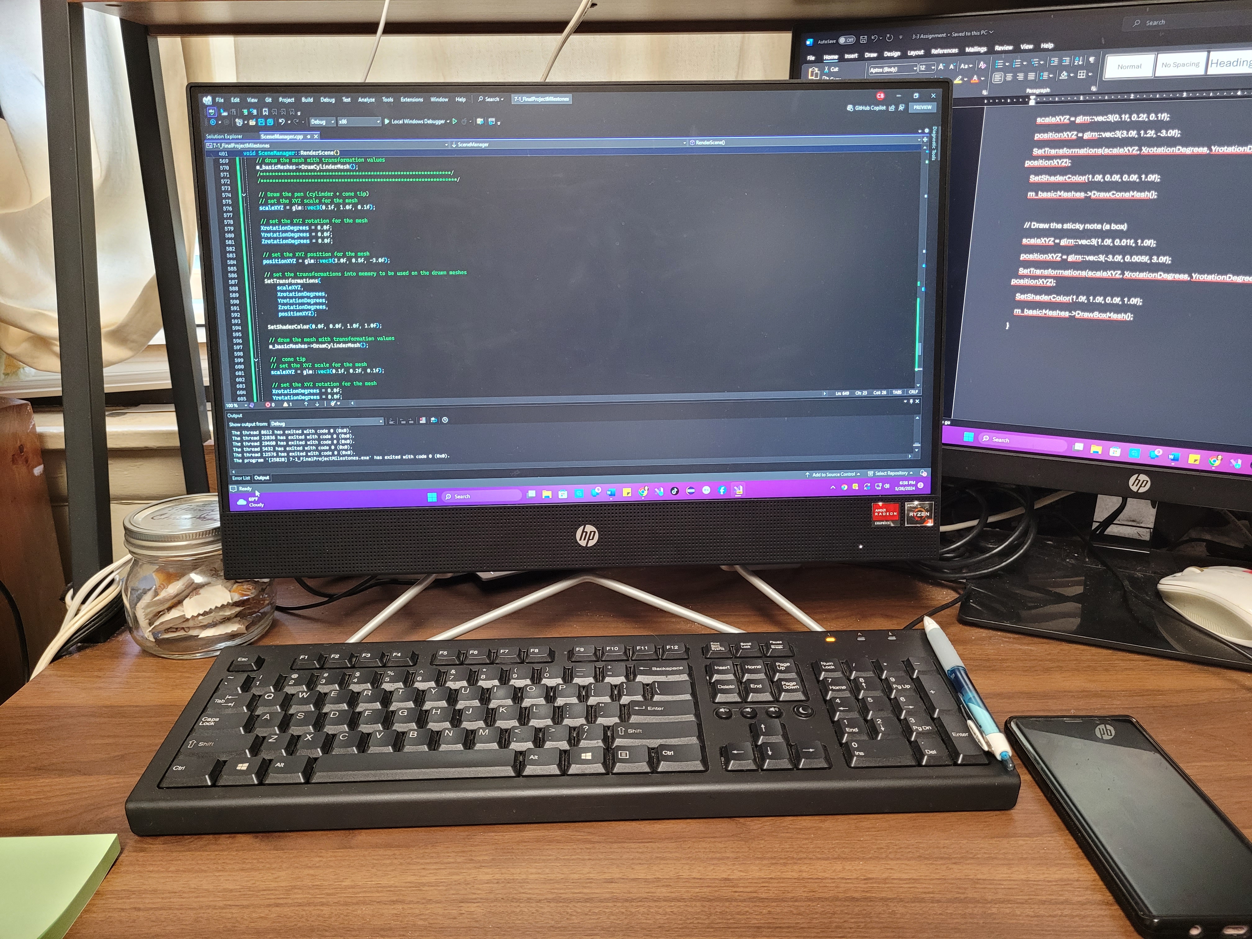  Justify development choices for your 3D scene. Think about why you