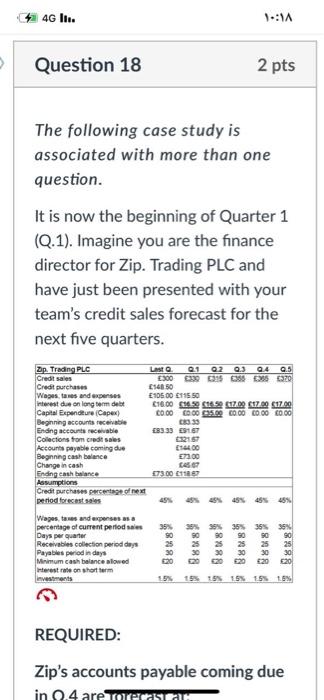 It is now the beginning of Quarter 1 (Q.1). Imagine you are