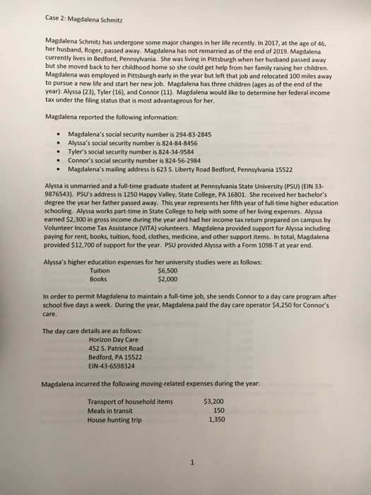 start her new job. Magdalena has three children (ages as of the