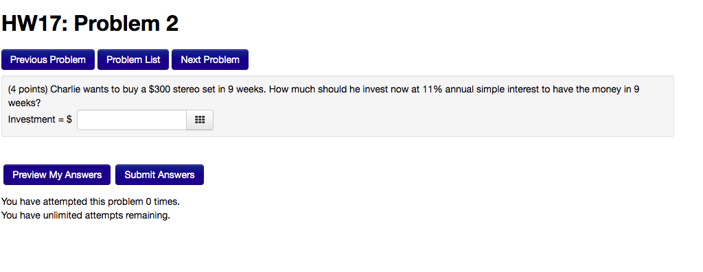  HW17: Problem 2 Previous Problem Problem List Next Problem (4 points)