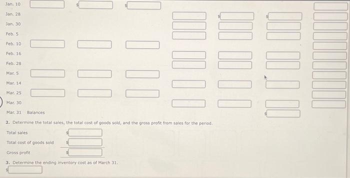 at Mdnight Supplies and data on purchases and sales foc a three-month