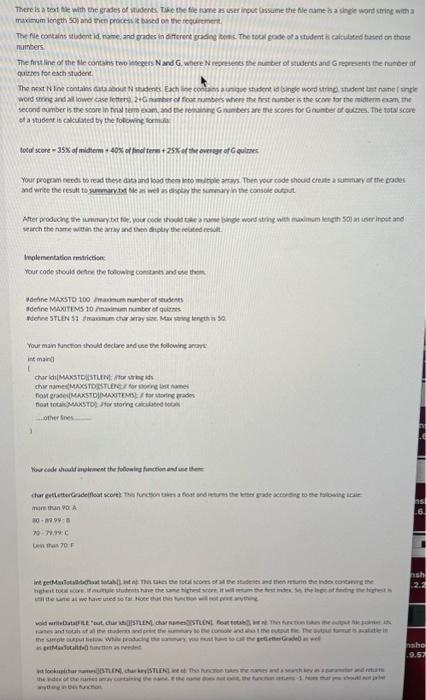 c program only maxitum ler gth sol and thet procest it bused