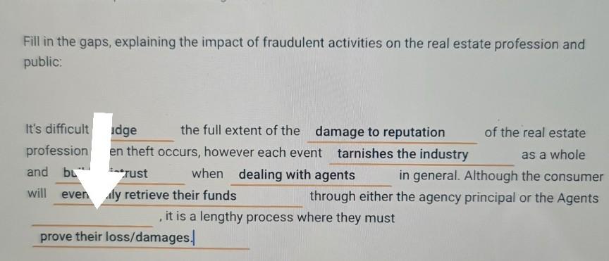 does anyone know the word/s in thesection that the arrow is pointing