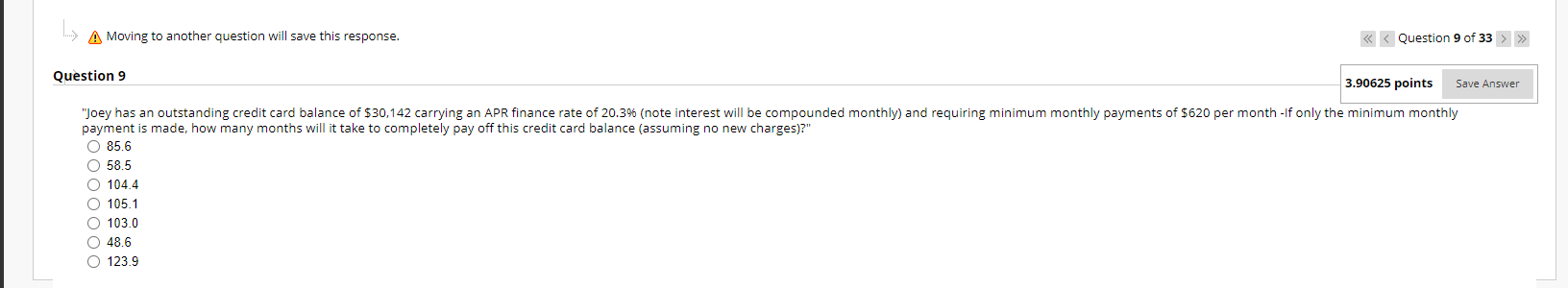  payment is made, how many months will it take to completely