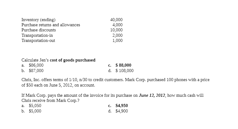 each Purchased 115 units@ S7.55 each Purchased 75 units@ $7.60 each Total