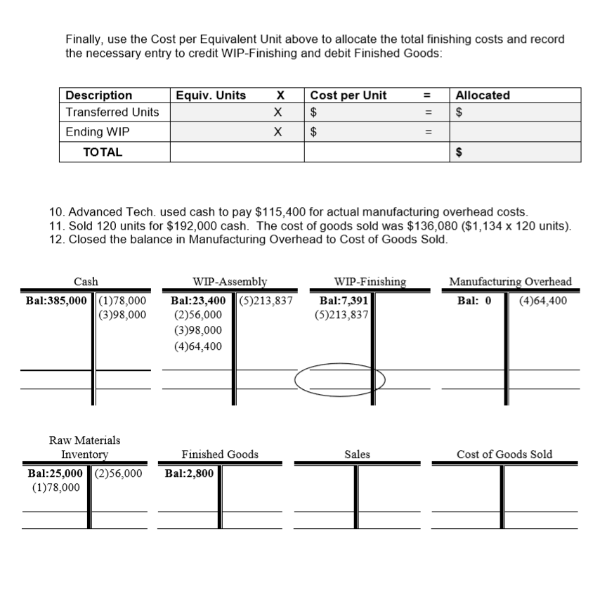 printed exercise. PLEASE SHOW ANSWER PROCESS COST SYSTEM: Weighted Average Method: Carefully