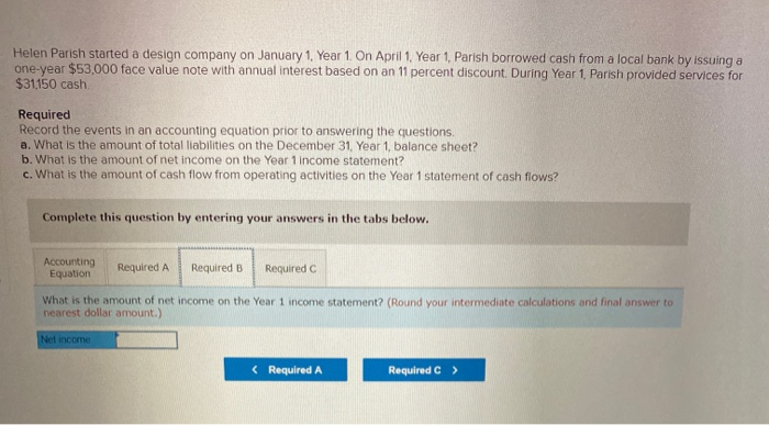 by issuing a one-year $53.000 face value note with annual interest based