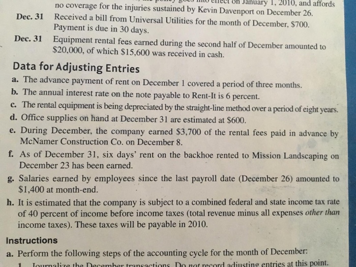 down again COMPREHENSIVE PROBLEM 1 Susquehanna Equipment Rentals A COMPREHENSIVE ACCOUNTING CYCLE