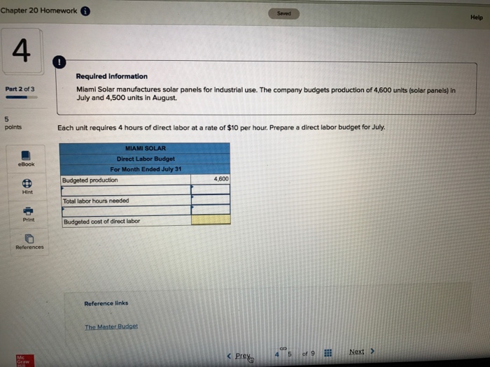  Chapter 20 Homework Help 4 0 Required information Part 2 of