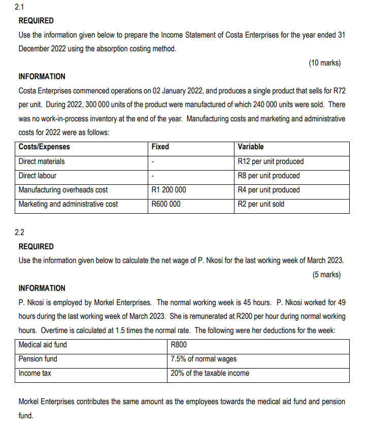 component used in production: Table to complete: 1.2 REQUIRED Use the information