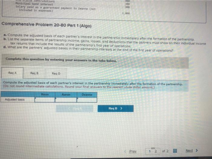 and to the partnership. The land had a tax basis of $73.000
