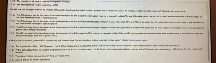 project that has the following her hususlah tow porton o Cash Flow